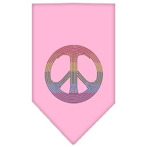 Pet and Dog Bandana Rhinestone, Rainbow Peace Sign