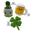 Knit Knacks Organic Cotton Pet, Dog & Cat Toy, St. Patrick's Day Group (Choose from 3 options!)