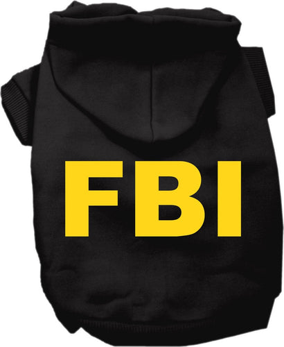 Halloween Pet Hoodie FBI Costume