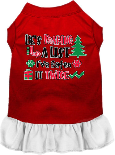 Christmas Pet Dress He's Making A List, I've Eaten It Twice