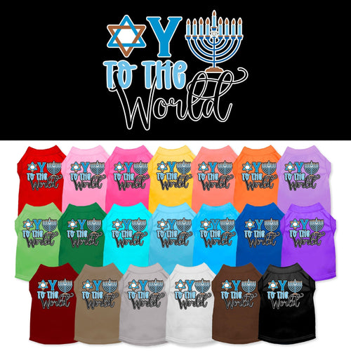 Hanukkah Pet Dog and Cat Shirt Screen Printed, Oy To The World