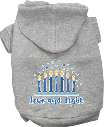 Hanukkah Pet, Dog and Cat Hoodie Screen Printed, Love and Light
