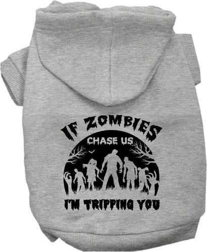 Halloween Pet Hoodie If Zombies Chase Us, I'm Tripping You