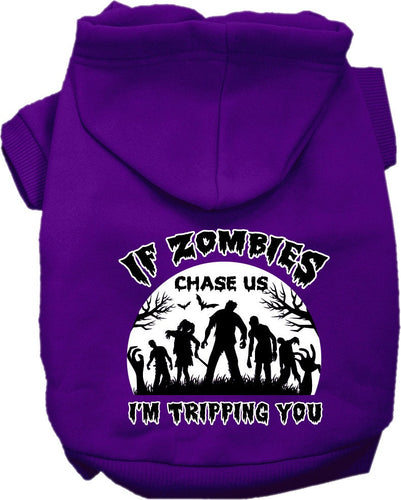Halloween Pet Hoodie If Zombies Chase Us, I'm Tripping You