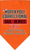 Christmas Pet and Dog Bandana Screen Printed, North Pole Correctional