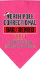 Christmas Pet and Dog Bandana Screen Printed, North Pole Correctional
