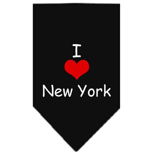 Pet and Dog Bandana Screen Printed, I Heart NY