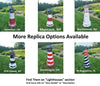 Amish  Handmade Patriotic Solar Lighthouse - Landmark Replica - Garden Decor