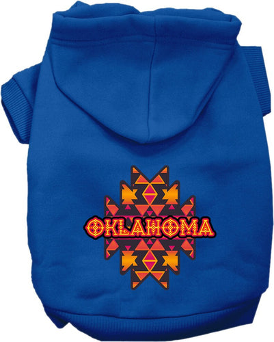 Pet Dog & Cat Screen Printed Hoodie for Medium to Large Pets (Sizes 2XL-6XL), Oklahoma Navajo Tribal
