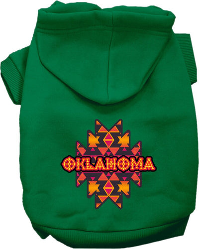 Pet Dog & Cat Screen Printed Hoodie for Medium to Large Pets (Sizes 2XL-6XL), Oklahoma Navajo Tribal