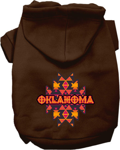 Pet Dog & Cat Screen Printed Hoodie for Small to Medium Pets (Sizes XS-XL), Oklahoma Navajo Tribal
