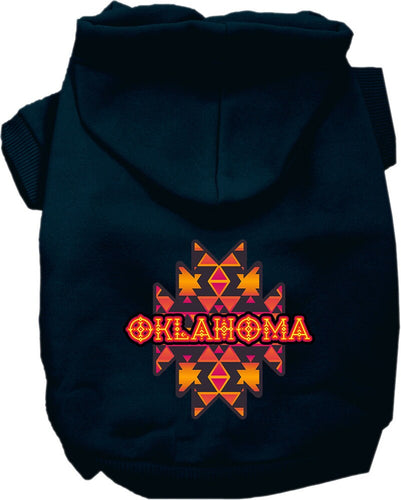 Pet Dog & Cat Screen Printed Hoodie for Medium to Large Pets (Sizes 2XL-6XL), Oklahoma Navajo Tribal