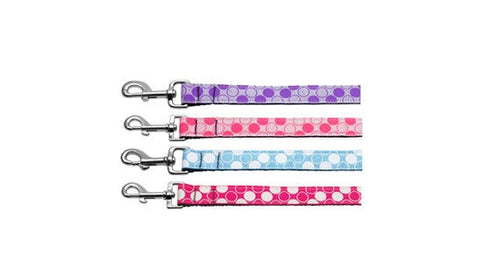 Pet Dog & Cat Nylon Collar or Leash, Diagonal Dots