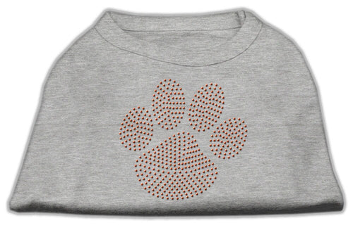 Pet Dog & Cat Shirt Rhinestone, Orange Paw