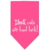 Halloween Pet and Dog Bandana Screen Printed, Black Cats are Bad Luck