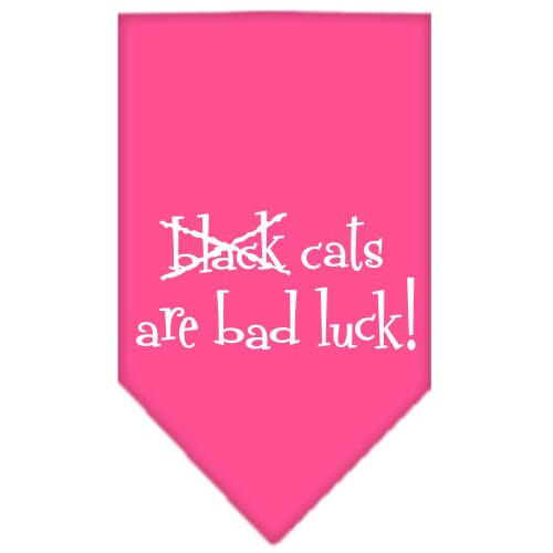 Halloween Pet and Dog Bandana Screen Printed, Black Cats are Bad Luck