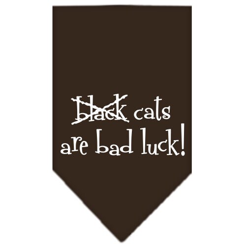 Halloween Pet and Dog Bandana Screen Printed, Black Cats are Bad Luck