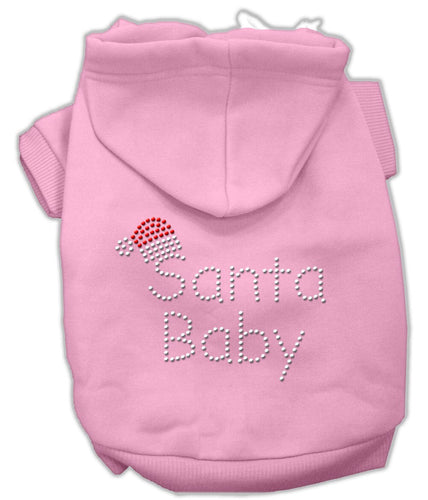 Christmas Pet Hoodie Rhinestone, Santa Baby