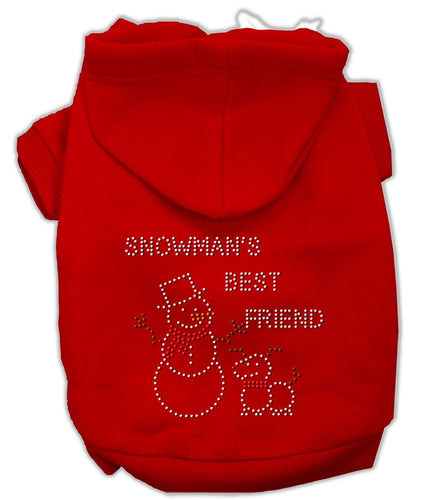 Christmas Pet Hoodie Rhinestone, Snowman's Best Friend