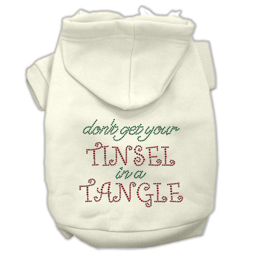 Christmas Pet Hoodie Rhinestone, Don't Get Your Tinsel In A Tangle