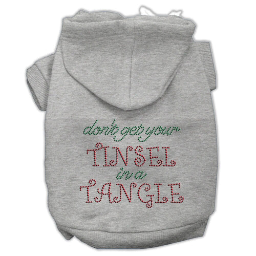 Christmas Pet Hoodie Rhinestone, Don't Get Your Tinsel In A Tangle