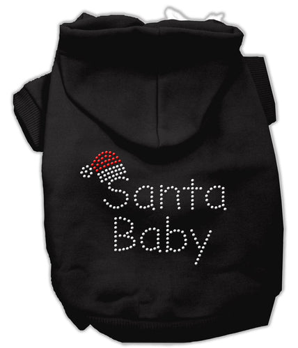 Christmas Pet Hoodie Rhinestone, Santa Baby