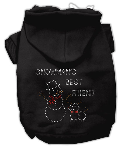 Christmas Pet Hoodie Rhinestone, Snowman's Best Friend