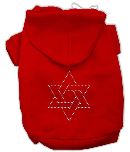 Hanukkah Pet Hoodie Rhinestone, Star Of David