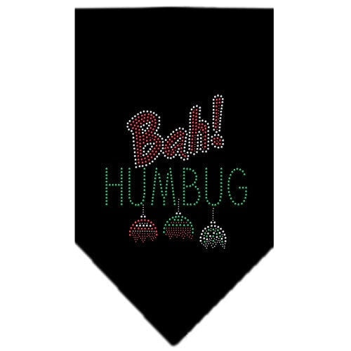 Christmas Pet and Dog Bandana Rhinestone, Bah Humbug