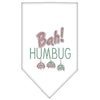 Christmas Pet and Dog Bandana Rhinestone, Bah Humbug