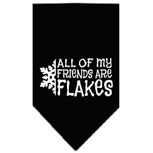 Christmas Pet and Dog Bandana Screen Printed, All Of My Friends Are Flakes