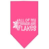 Christmas Pet and Dog Bandana Screen Printed, All Of My Friends Are Flakes