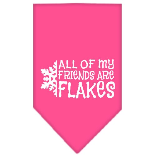 Christmas Pet and Dog Bandana Screen Printed, All Of My Friends Are Flakes