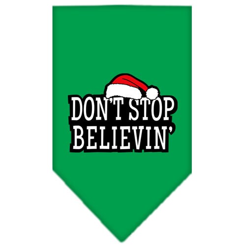 Christmas Pet and Dog Bandana Screen Printed, Don't Stop Believin'