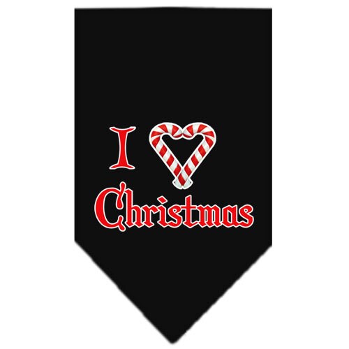 Christmas Pet and Dog Bandana Screen Printed, I Heart Christmas