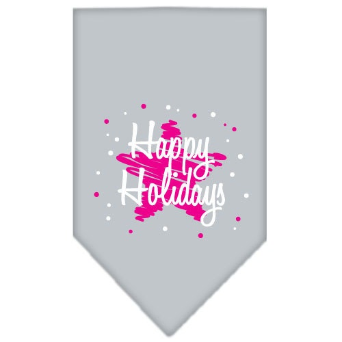 Christmas Pet and Dog Bandana Screen Printed, Scribble Happy Holidays
