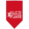 Christmas Pet and Dog Bandana Screen Printed, All Of My Friends Are Flakes