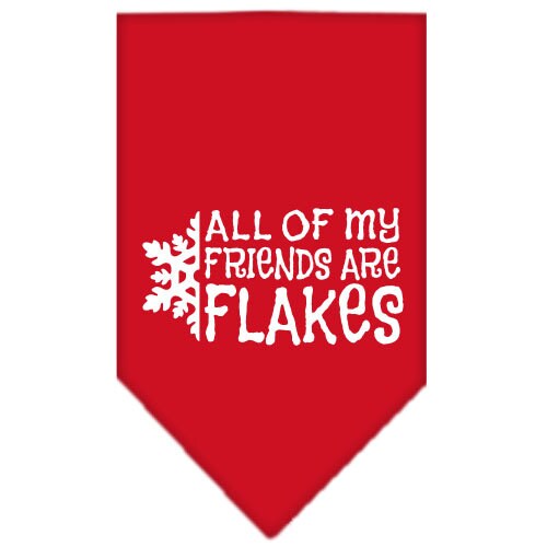 Christmas Pet and Dog Bandana Screen Printed, All Of My Friends Are Flakes