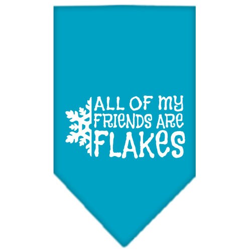 Christmas Pet and Dog Bandana Screen Printed, All Of My Friends Are Flakes