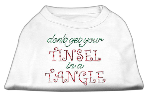 Christmas Pet Dog & Cat Shirt Rhinestone, Don't Get Your Tinsel In A Tangle