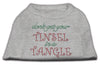 Christmas Pet Dog & Cat Shirt Rhinestone, Don't Get Your Tinsel In A Tangle