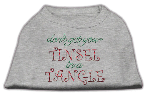 Christmas Pet Dog & Cat Shirt Rhinestone, Don't Get Your Tinsel In A Tangle