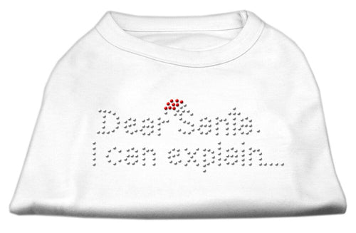 Christmas Pet Dog & Cat Shirt Rhinestone, Dear Santa, I Can Explain
