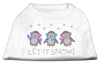 Christmas Pet Dog & Cat Shirt Rhinestone, Let It Snow Penguins