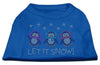 Christmas Pet Dog & Cat Shirt Rhinestone, Let It Snow Penguins