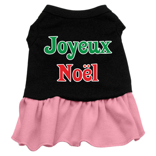 Christmas Pet Dress Screen Printed, Joyeux Noel