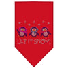 Christmas Pet and Dog Bandana Rhinestone, Let It Snow Penguins