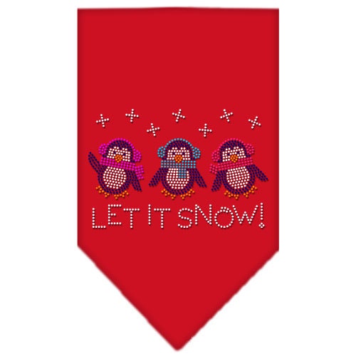 Christmas Pet and Dog Bandana Rhinestone, Let It Snow Penguins