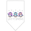 Christmas Pet and Dog Bandana Rhinestone, Let It Snow Penguins