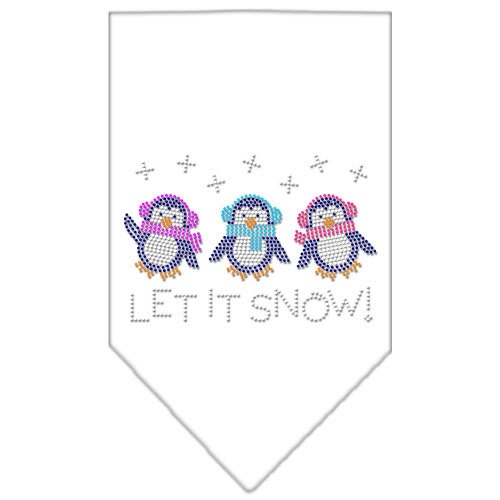 Christmas Pet and Dog Bandana Rhinestone, Let It Snow Penguins